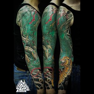 Japanese Dragon Sleeve Tattoo Best Tattoo Ideas Gallery intended for size 1080 X 1080
