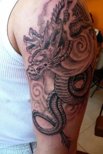 Japanese Fire Dragon Tattoo Half Sleeve Google Search Tattoos in measurements 731 X 1093