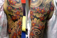 Japanese Flowers Sleeve Tattoo with proportions 914 X 1131