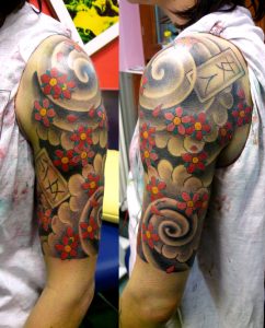 Japanese Flowers Sleeve Tattoo within dimensions 914 X 1131