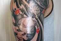 Japanese Influenced Hourglass Half Sleeve Tattoo Sebassiehihi On pertaining to dimensions 730 X 1095