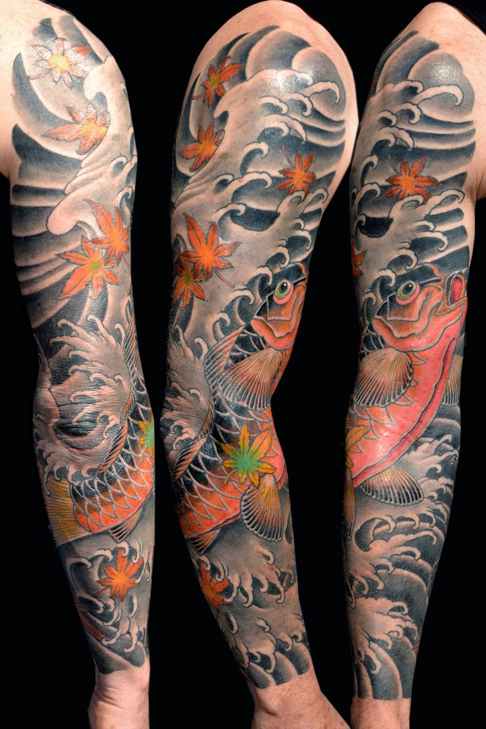 Japanese Koi Sleeve Tattoo Slave To The Needle in proportions 1000 X 1500