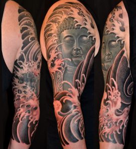 Japanese Religiousspiritual Sleeve Tattoo Slave To The Needle within sizing 1275 X 1400