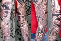 Japanese Sleeve Tattoos Black Grey Japanese Sleeve Tattoo with regard to sizing 1720 X 1860