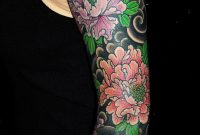 Japanese Style Tattoo Sleeve Of Peonies Dana Helmuth Tattoos with size 1700 X 2708