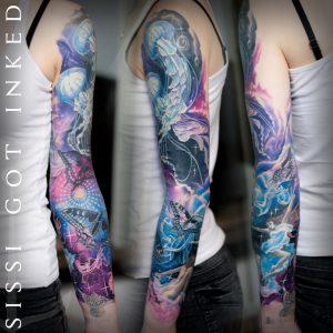 Jellyfish Sleeve Rosaroterpanda On Deviantart with regard to sizing 894 X 894