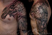 Kingfischer Bird Anchor Half Sleeve Holly Azzara Tattoonow for dimensions 1042 X 800