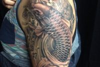 Koi Fish Half Sleeve Golden Iron Tattoo Studio Downtown Toronto in size 830 X 960