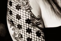 Lace Tattoo On Girl Right Half Sleeve inside measurements 736 X 1116