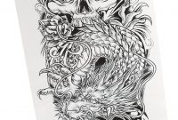 Large Full Arm Sleeve Temporary Tattoo Stencil Sticker Body Art 3d pertaining to proportions 1001 X 1001