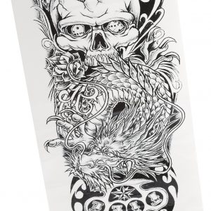 Large Full Arm Sleeve Temporary Tattoo Stencil Sticker Body Art 3d pertaining to proportions 1001 X 1001