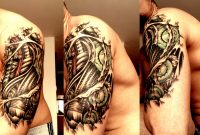 Left Half Sleeve Biomechanical Tattoo within measurements 3469 X 2085