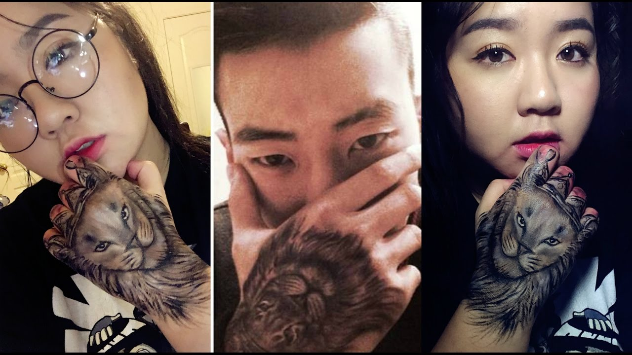 Lion Hand Tattoo With Eyeliners Jay Park Inspired Likeshelly throughout proportions 1280 X 720