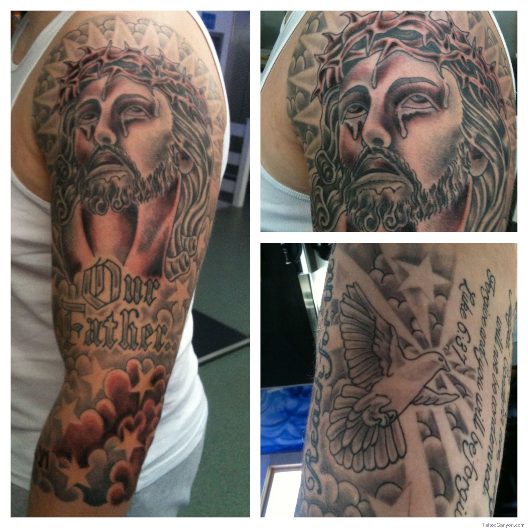 Liverpool Jesus Religious Sleeve Smithdowntattoo Picture 2787 intended for sizing 2100 X 2100