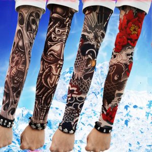 Long Sleeve Fake Tattoo Clibe Bicycle Beach Tattoo Arm Warmers Cuff inside size 1000 X 1000