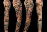 Long Sleeves Tattoo Black And Gray Tattoo Korean Traditional Mask intended for size 1400 X 1160