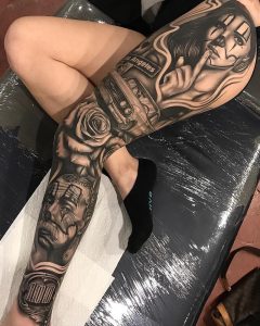 Los Angeles Leg Sleeve Best Tattoo Design Ideas with measurements 1000 X 1250