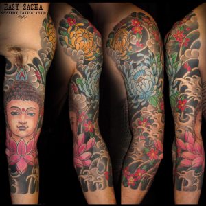 Lotus Buddha Tattoo Sleeve Best Tattoo Ideas Gallery within proportions 1080 X 1080