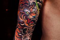 Love This Japanese Tattoo Sleeve The Tiger Design Is Awesome And regarding sizing 930 X 1153