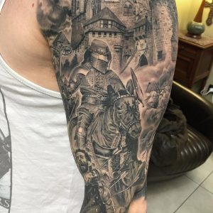 Medieval Sleeve Tattoo Best Tattoo Ideas Gallery intended for measurements 1080 X 1080