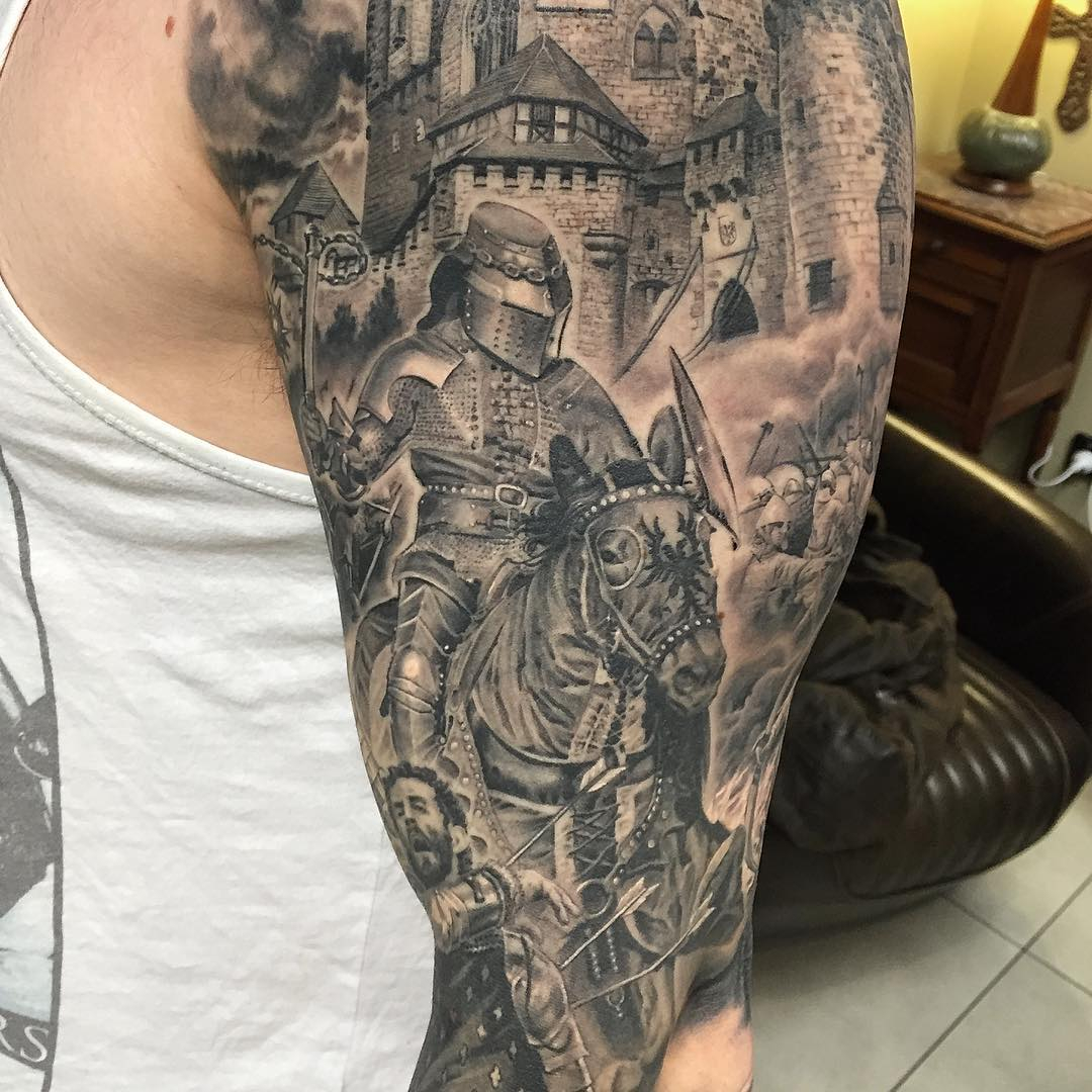 Medieval Sleeve Tattoo Best Tattoo Ideas Gallery within size 1080 X 1080