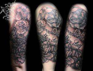 Memorial Steampunk Halfsleeve Christina Walker Tattoonow for size 1048 X 800