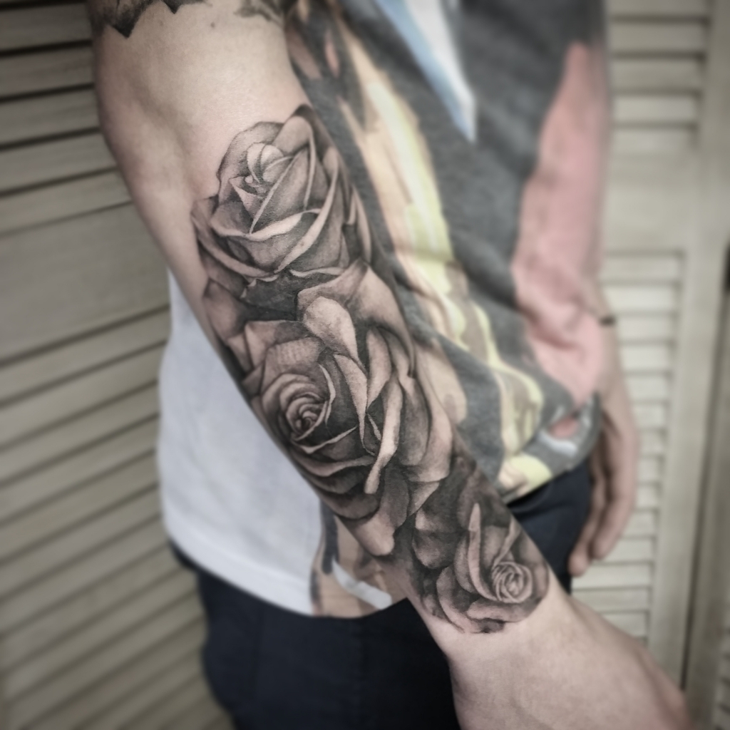 Mens Sleeve Tattoos Black And Grey Mens Black And Grey Tattoos Black with dimensions 1024 X 1024