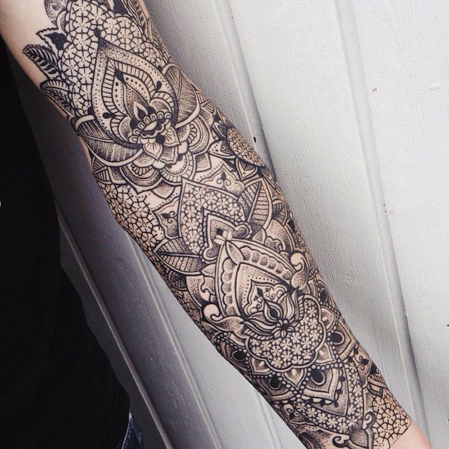 Meticulously Stippled Ornamental Tattoos Jessica Kinzer Tattoo regarding size 1500 X 1500