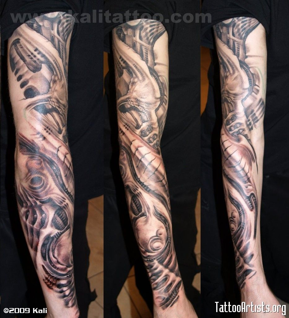 Mind Blowing Full Sleeve Alien Tattoo Full And Half Sleeve Tattoos throughout measurements 933 X 1024