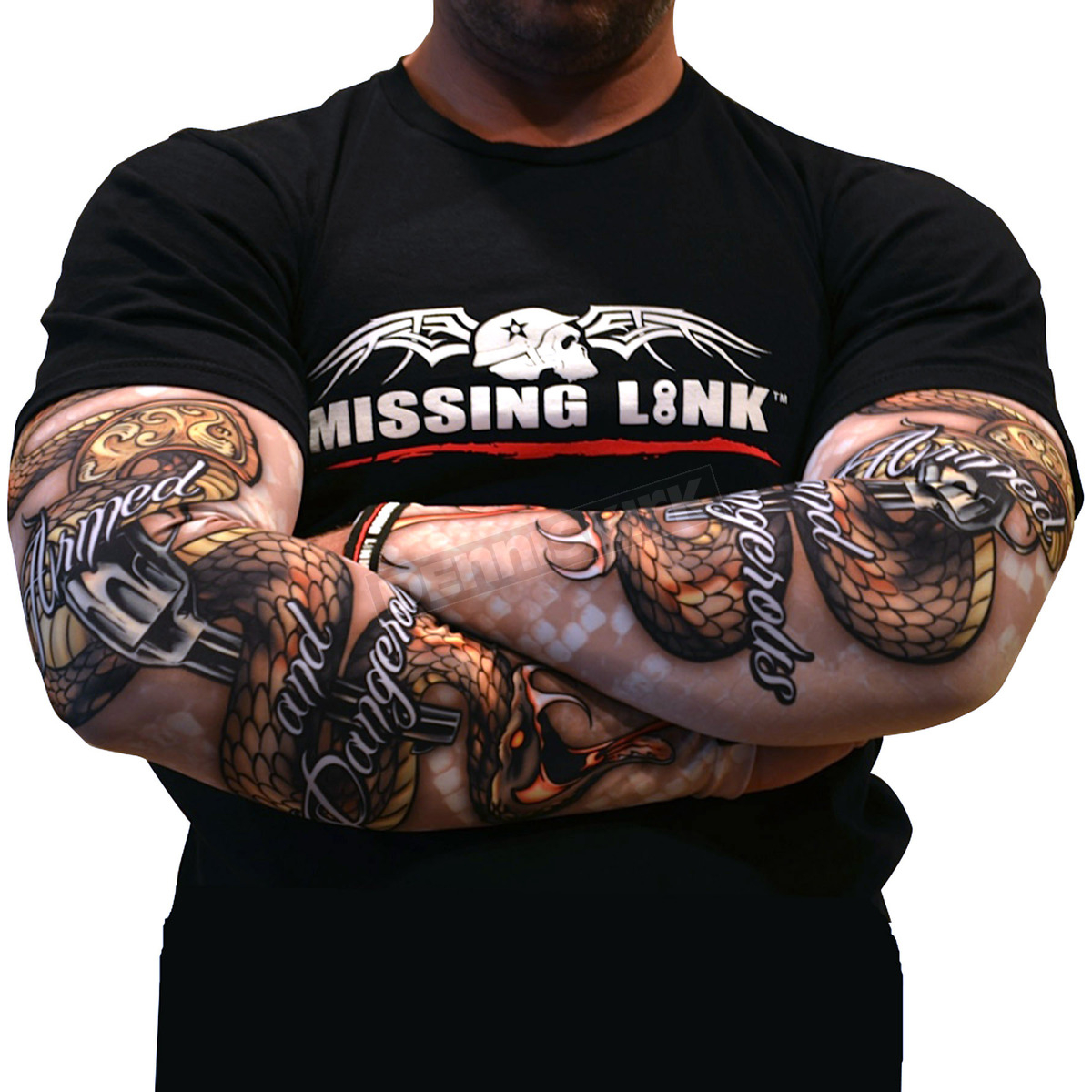 Missing Link Armed And Dangerous Gunz Tattoo Sleeves Apads Harley within size 1200 X 1200