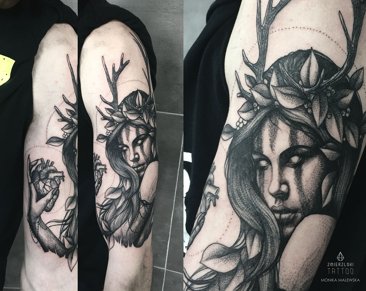 Mother Nature Half Sleeve Tattoo In Progress On Behance with dimensions 1200 X 954