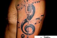 Music Notes And Jesus Cross Half Sleeve Tattoos For Men 2018 throughout size 900 X 1200