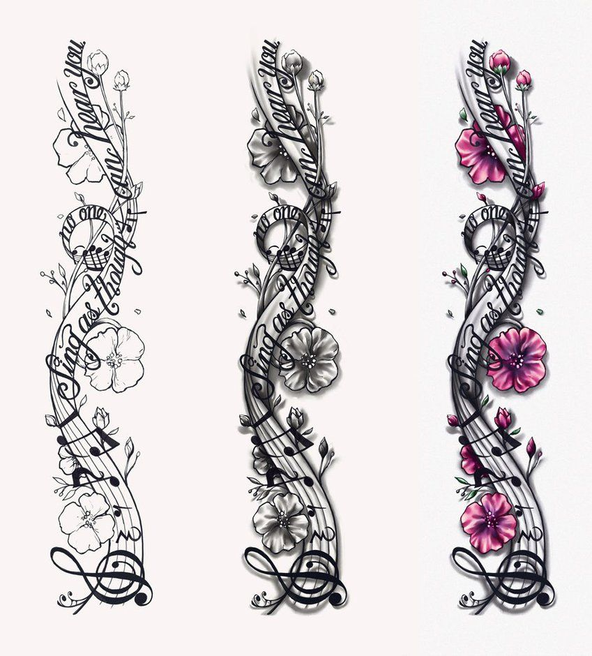 Music Notes Designs Musical Notes Tattoo Design within sizing 849 X 940