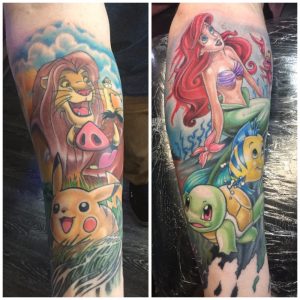 My Disneypokemon Half Sleeve Kyle Hediger At Raw Power Tattoo In in dimensions 1000 X 1000