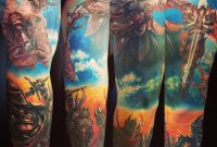 My Good Vs Evil Sleeve Zoey Taylor At The Warren Tattoo In La Ca throughout measurements 1225 X 1225