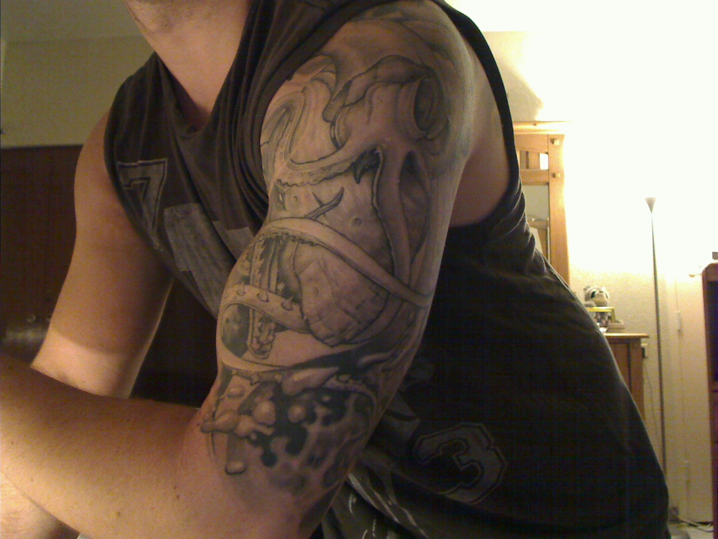 My Half Sleeve Deep Sea Black And Gray Tattoos with regard to dimensions 2332 X 1749