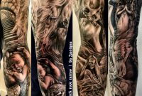My Heaven And Hell Sleeve Done Justyna At Dark Rose Tattoo In intended for proportions 1136 X 1136