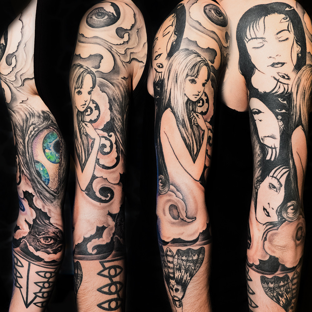 My Mangatool Half Sleeve 2 Different Artists Tattoo for dimensions 1000 X 1000