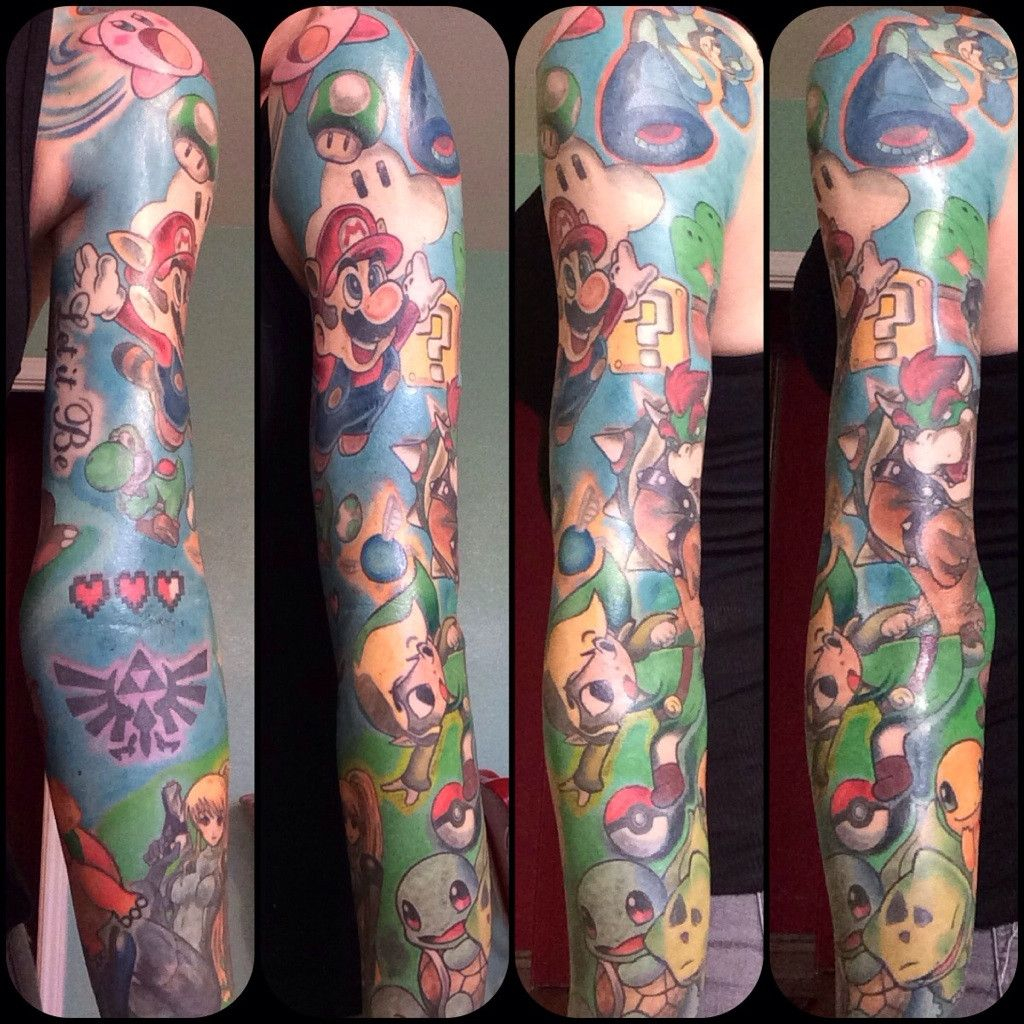 My Nintendo Sleeve Done Daniel Mees At Steel And Ink Highland Ca with size 1024 X 1024