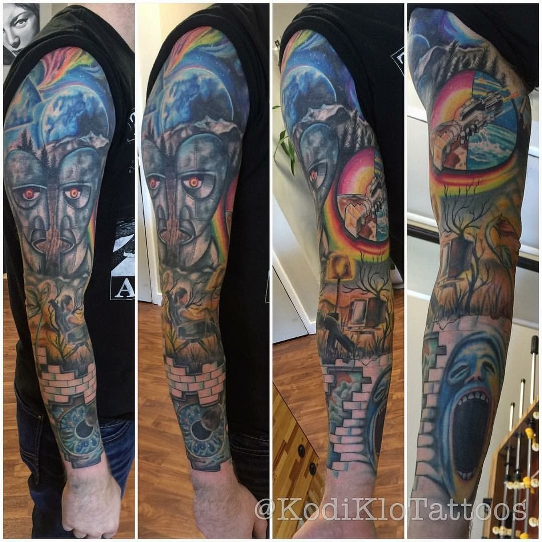 My Pink Floyd Sleevework Done Kodi Klo At Toledo Tattoo Company pertaining to proportions 1080 X 1080