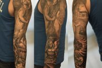 My Sleeve Tattoo Completed St Christopher And St Michael Tatts throughout measurements 1334 X 1334