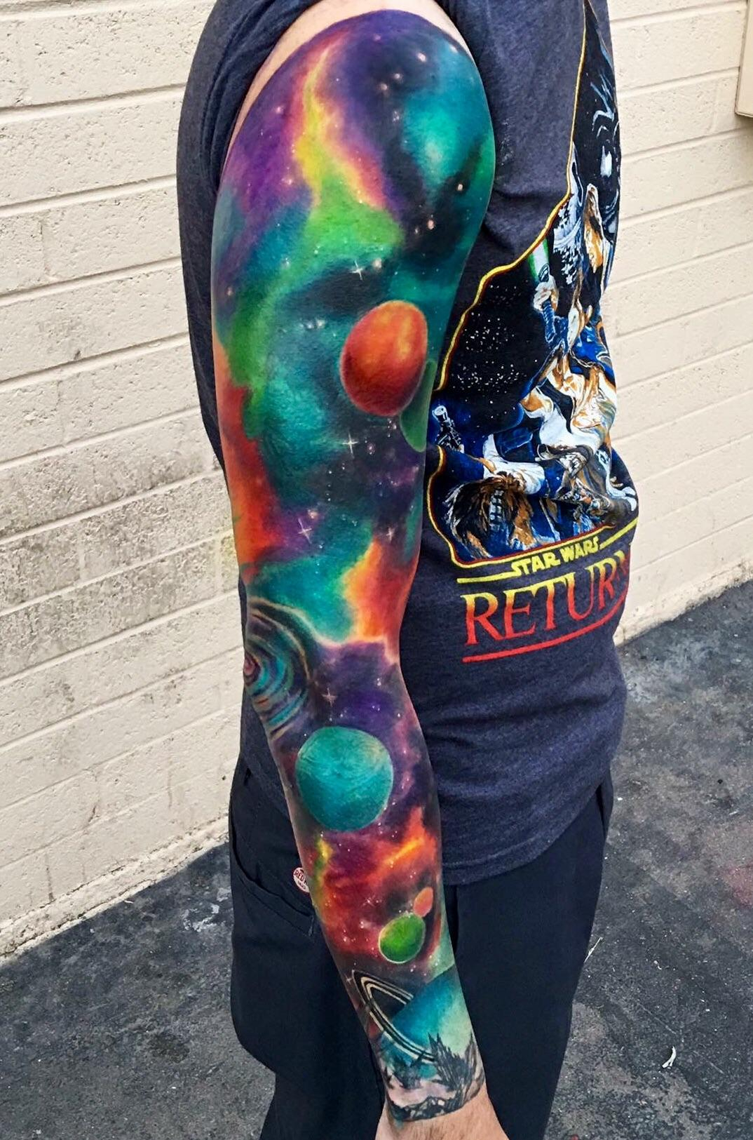 My Space Sleeve Kaitlin Dutoit Inksnob Tattoo Glendale Az for sizing 1074 X 1625