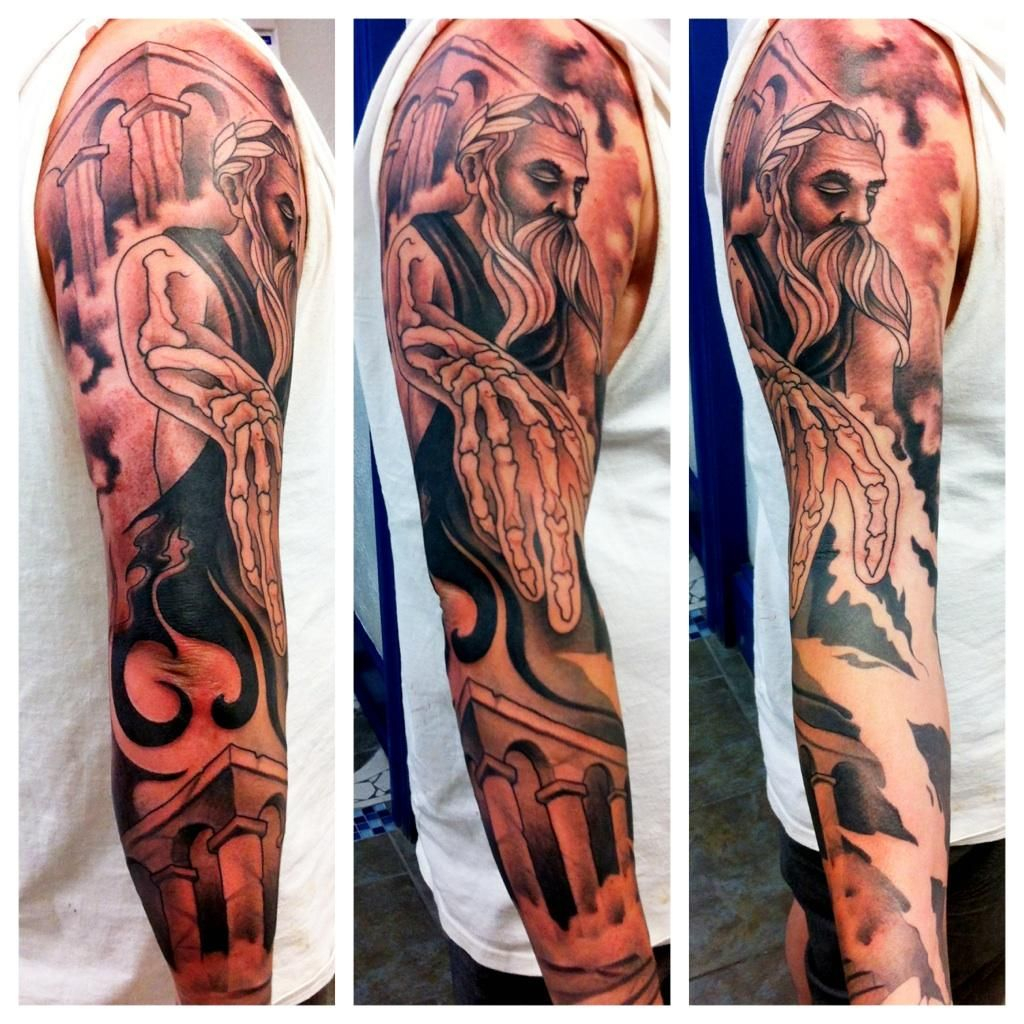 My Zeus Sleeve Tony Goeke Love Hate Body Art intended for proportions 1024 X 1024