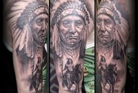 Native American Indios Half Sleeve Black And Grey Tattoos Alo pertaining to proportions 4207 X 3884