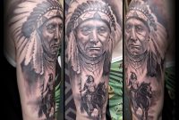 Native American Indios Half Sleeve Black And Grey Tattoos Alo within size 4207 X 3884