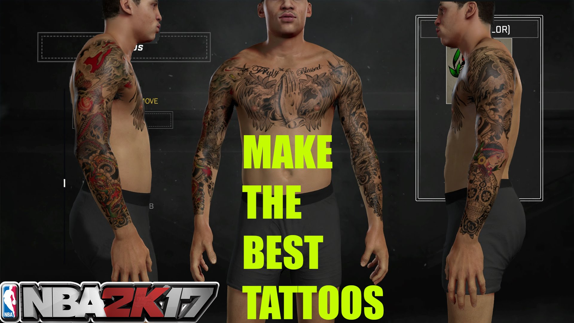 Nba 2k17 Tipstricks Full Arm Sleeve Chest Tattoo Tutorial pertaining to dimensions 1920 X 1080