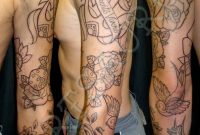 Nice Old School Tattoo On Left Full Sleeve For Men Tattoos intended for sizing 1600 X 2263