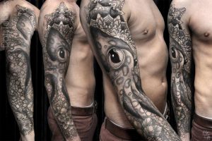 Octopus Sleeve Tattoo Chaim Machlev Inkedcollector with sizing 1400 X 933