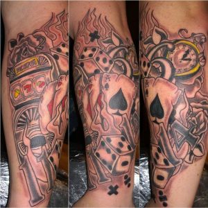 Old School Half Sleeve Tattoo Darren Burton At Rock N Ink Tattoo for measurements 1024 X 1024