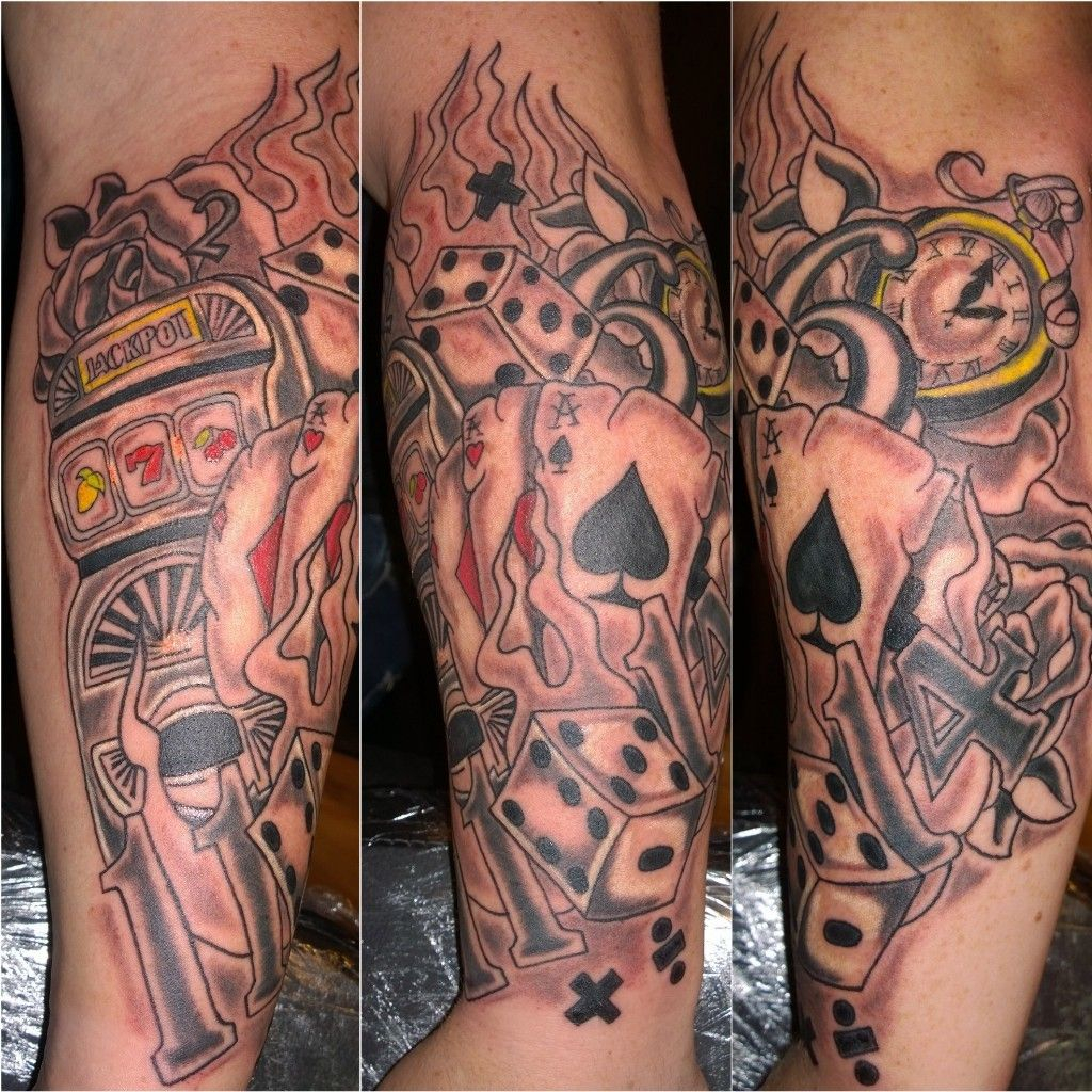Old School Half Sleeve Tattoo Darren Burton At Rock N Ink Tattoo pertaining to size 1024 X 1024
